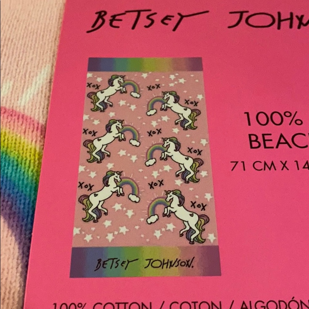 Betsy Johnson Beach Towel Unicorn